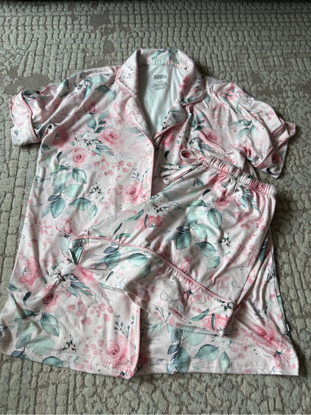 Double the Sprinkles Women's Pajama Set - Soft Short Sleeve Top & Shorts